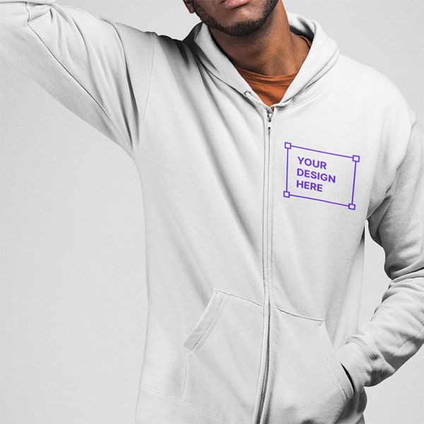 Custom Lightweight Full-Zip Hoodie